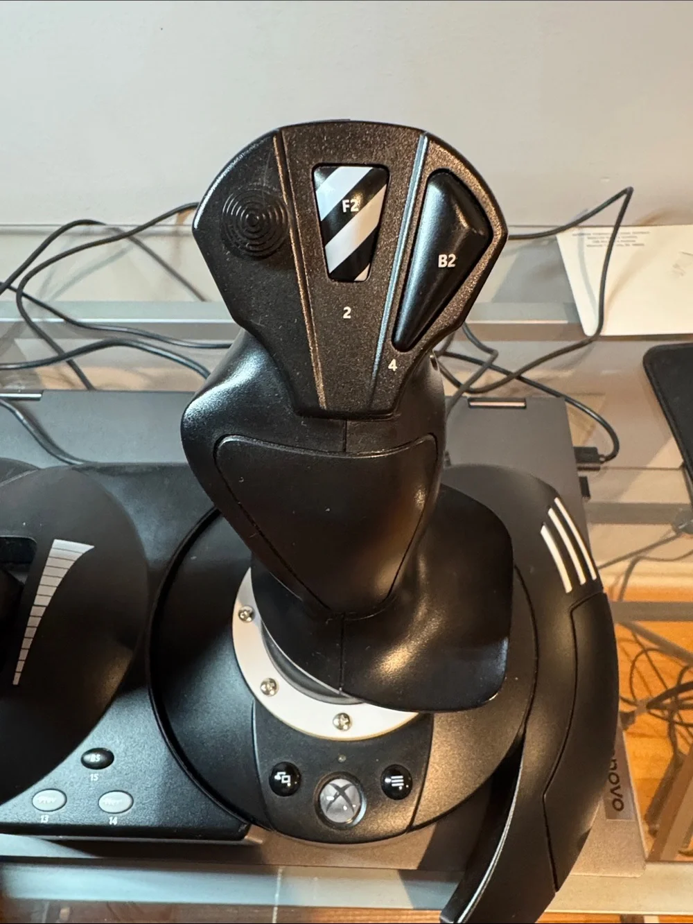 Ergonomic Black Flight Control Joystick & Throttle Set
